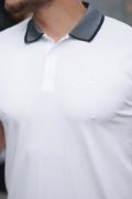 Erkek Yakalı Kagi Kumaş Kısa Kollu T-shirt resmi